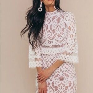 Ivy City Co White Lace Dress
